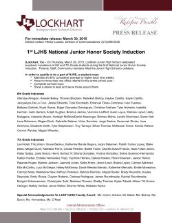 LJHS National Junior Honor Society