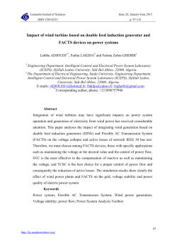 Impact of wind turbine based on double feed induction generator