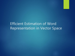 Efficient Estimation of Word Representation in Vector Space