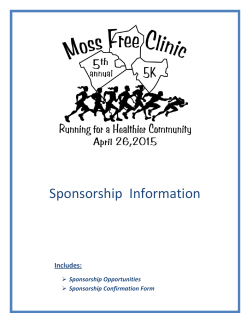 Sponsorship Opportunities - Lloyd F. Moss Free Clinic