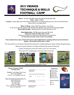 2015 vikings technique & skills football camp