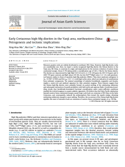 Early Cretaceous high-Mg diorites in the Yanji area, northeastern