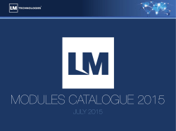 Modules Catalogue
