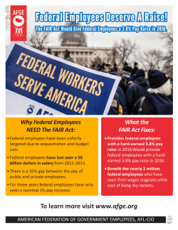 Federal Employees Deserve a Raise