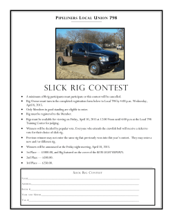 SLICK RIG CONTEST - Pipeliners Union 798