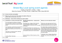 Bristol Big Local spring event agenda