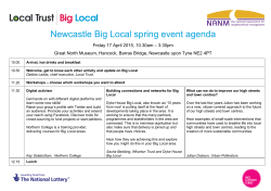 Newcastle Big Local spring event agenda
