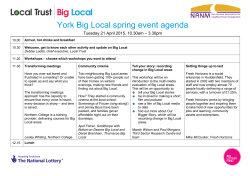 York Big Local spring event agenda