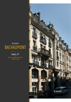 TÃ©lÃ©charger la brochure - Locare | RÃ©sidence Bachaumont