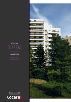 TÃ©lÃ©charger la brochure - RÃ©sidence Charras