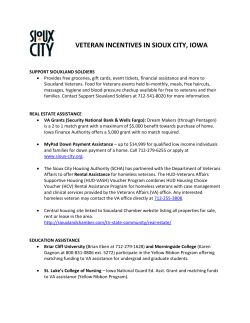 veteran welcome / incentive package