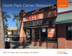 North Park Corner Restaurant FOR LEASE