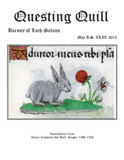 Questing Quill May 2015: Loch Salann SCA Newsletter