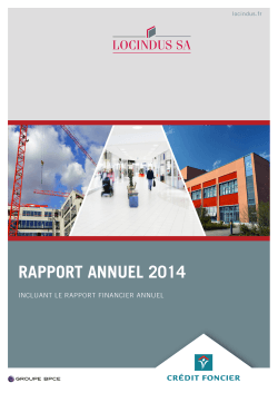 RAPPORT ANNUEL 2014