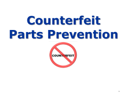 Counterfeit Parts Prevention