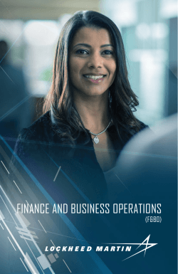 our Finance and Operations brochure