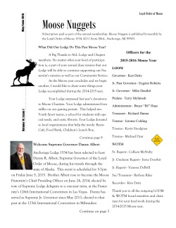may june 2015 nugget - Moose Lodge 1534 / WOTM Chapter