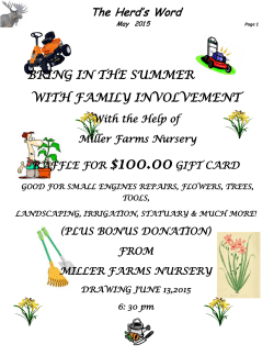 BRING IN THE SUMMER WITH FAMILY INVOLVEMENT