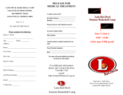 Lady Red Devil Summer Basketball Camp RELEASE FOR