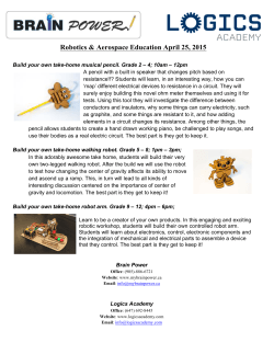 Robotics & Aerospace Education April 25, 2015