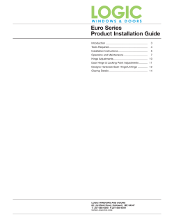 Euro Series Product Installation Guide