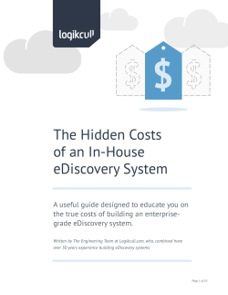 The Hidden Costs of an In-House eDiscovery System