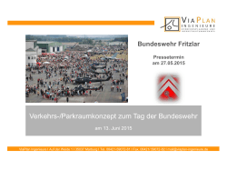 Verkehrs-/Parkraumkonzept zum Tag der Bundeswehr