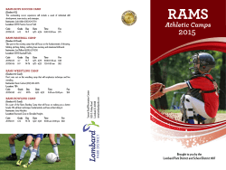 Rams Camps Brochure - Lombard Park District