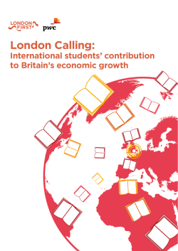 London Calling: International students` contribution to