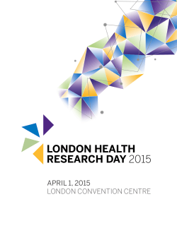 2015 London Health Research Day program