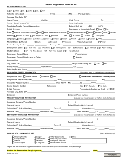 Patient Registration Form (eCW) Print Form