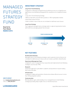 Fact Sheet - Longboard | Managed Futures Strategy Fund
