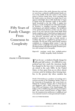 Fifty Years of Family Change: From Consensus to Complexity