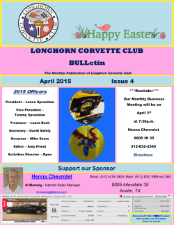 April - Longhorn Corvette Club