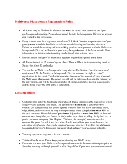 Masquerade and costume rules document (PDF file)