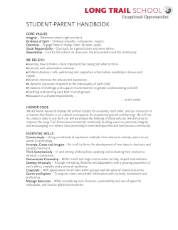 STUDENT-PARENT HANDBOOK
