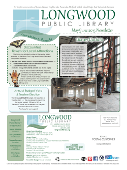 Current Newsletter - Longwood Public Library