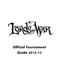 the lords of war tournament guide