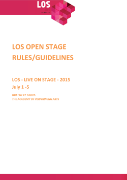 LOS OPEN STAGE RULES/GUIDELINES