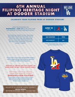 6th annual filipino heritage night at dodger stadium