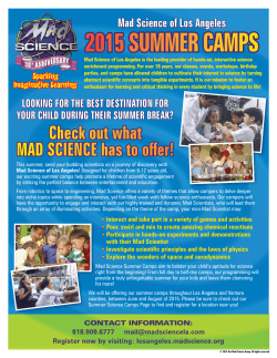 2015 summer camps - Mad Science of Los Angeles