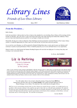 Newsletter - Friends of Los Osos Library