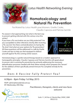 Homotoxicology and Natural Flu Prevention