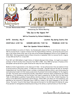 Circular Memorandum #310 - Louisville Civil War Round Table