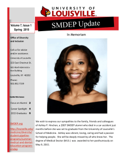 SMDEP Update - University of Louisville