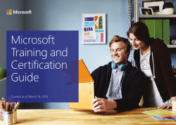 Microsoft Training and Certification Guide