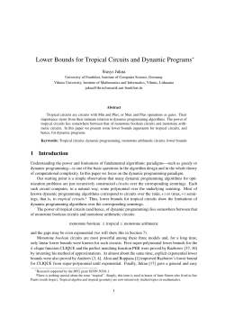 Lower Bounds for Tropical Circuits and Dynamic Programs