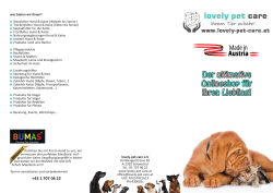 Unser Flyer - lovely-pet-care