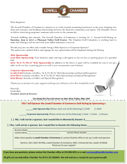 Hole Sponsorship Form1 - Lowell Chamber of Commerce