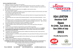 Loxton Open Entry 2015